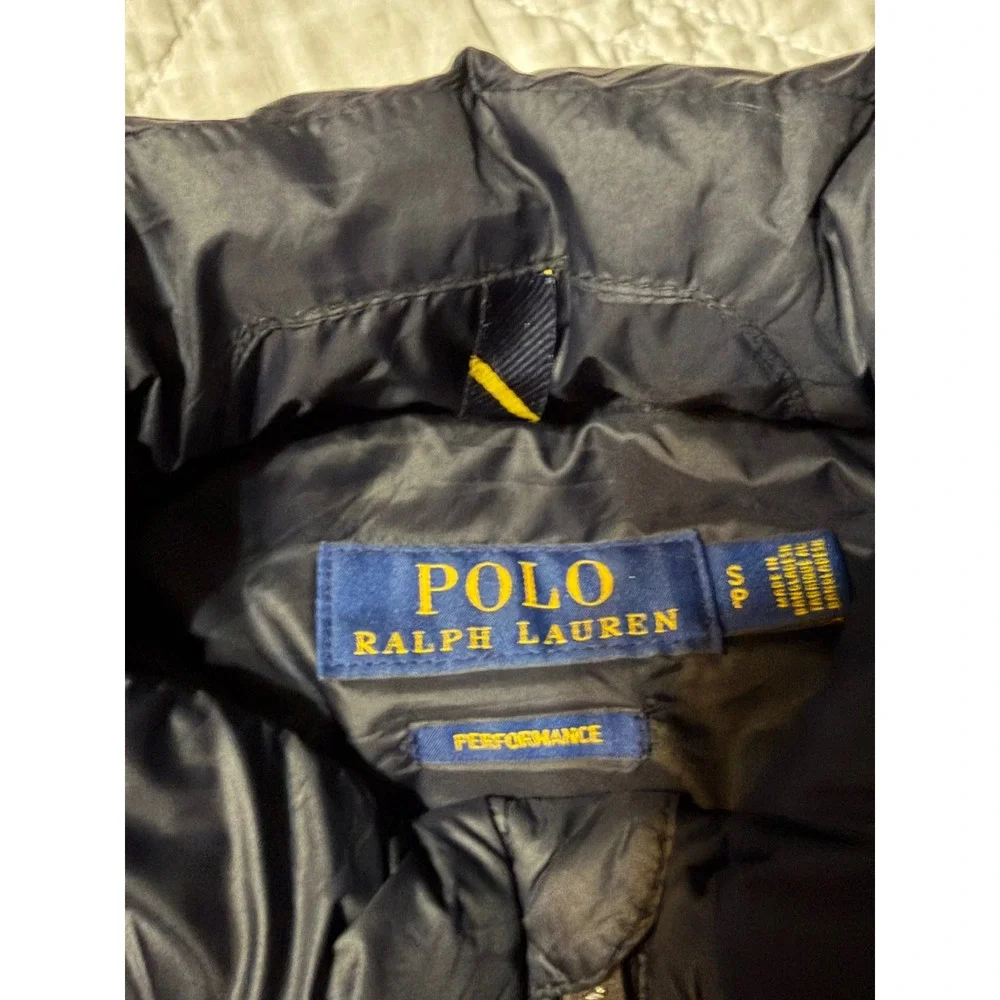 Polo Ralph Lauren Performance Puffer Vest Mens Small black Quilted Full Zip